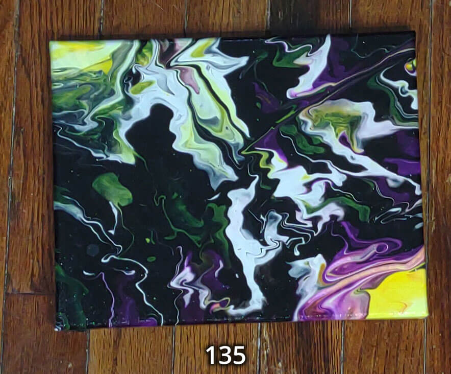 An 8x10 paint pour piece